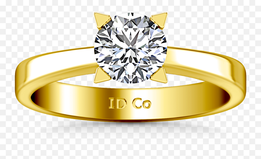 Solitaire Engagement Ring Icon 14k - Solitary Diamond Ring Png,Yellow Diamond Icon