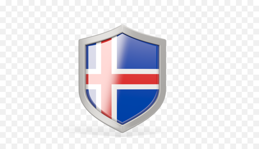 Shield Icon Illustration Of Flag Iceland - New Zealand Flag Shield Png,Blue Shield Icon