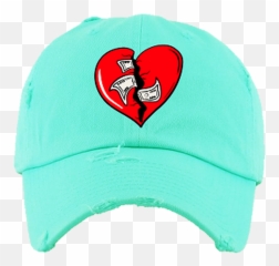 Broken Heart Dad Hat - MINT Hat png