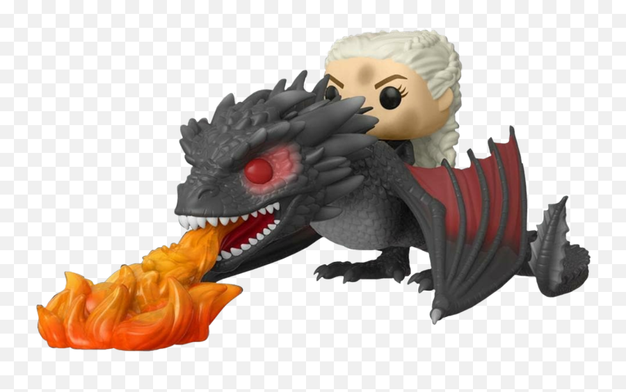 Game Of Thrones - Daenerys With Firebreathing Drogon Pop Daenerys On Dragon Pop Png,Game Of Thrones Dragon Png