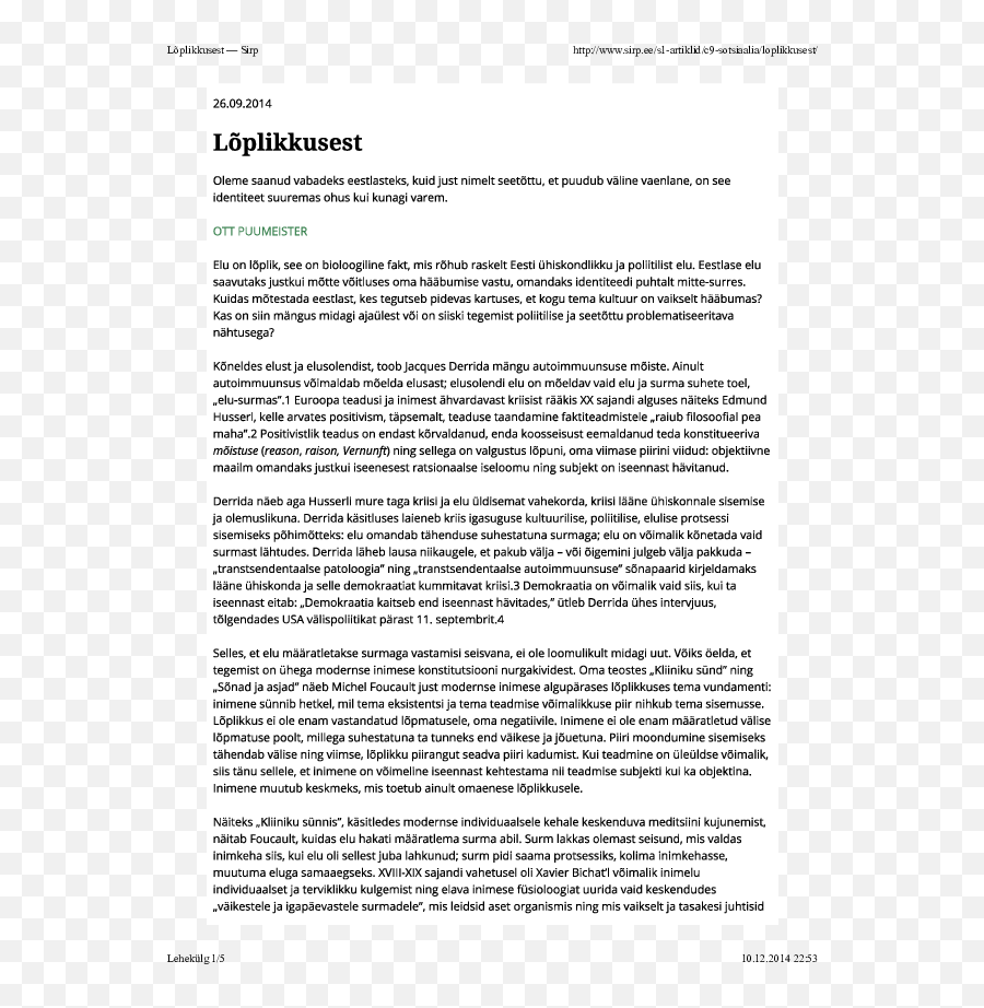 Pdf Lõplikkusest Ott Puumeister - Academiaedu Document Png,Eluga Icon Cover