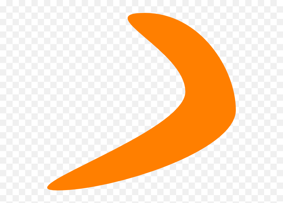 Orange Boomerang Clip Art - Clip Art Boomerang Shape Png,Boomerang Png
