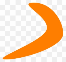 Orange Boomerang Clip Art - Clip Art Boomerang Shape Png,Boomerang Png