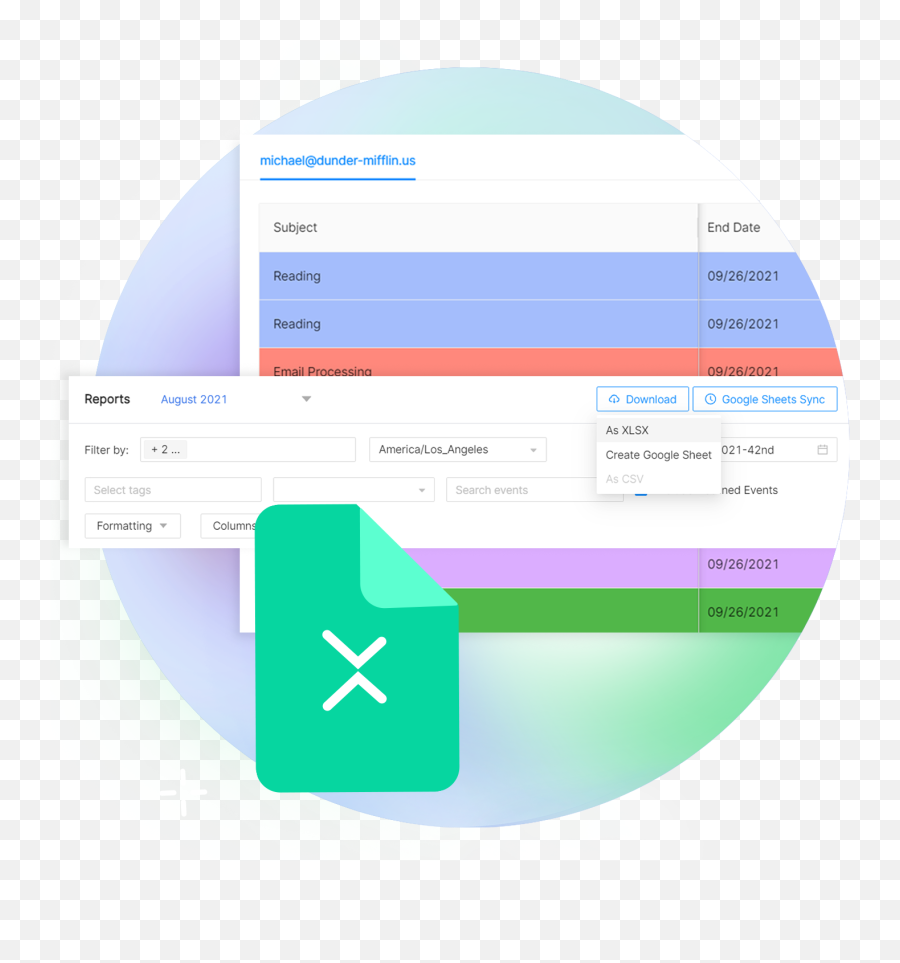 Export Google Calendar To Excel Manually And Automatically - Dot Png,Merge Icon Google Sheets