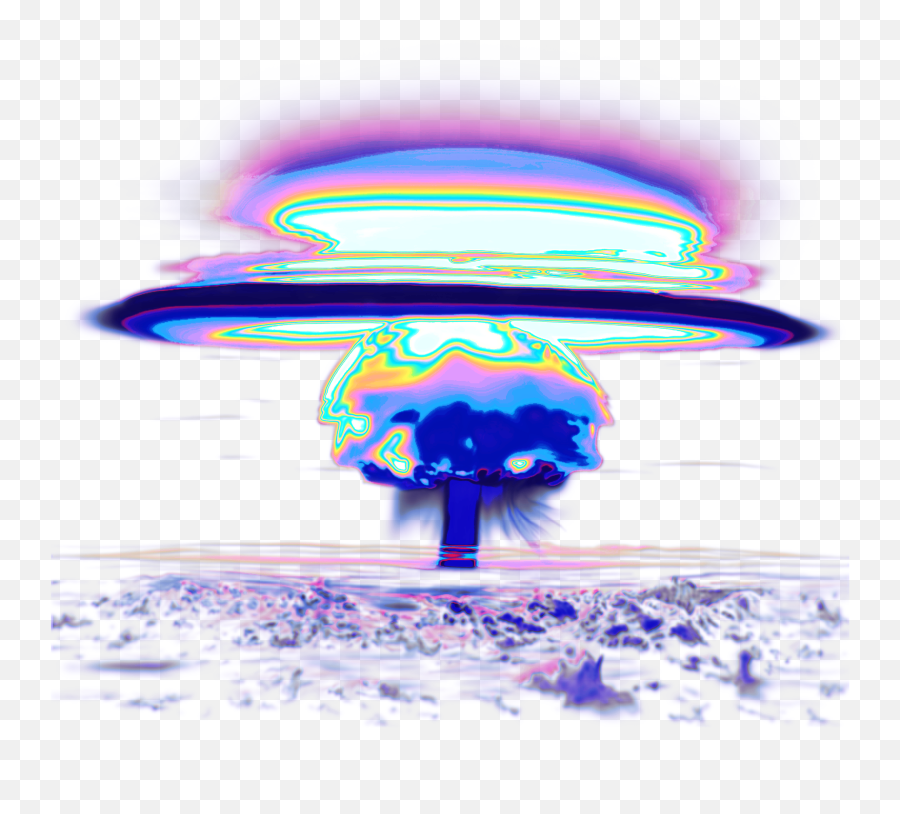 Explosion Cloud Nuclear Holo Holographic Colorful Rainb - Nuclear Explosion Icon Png,Nuclear Explosion Transparent