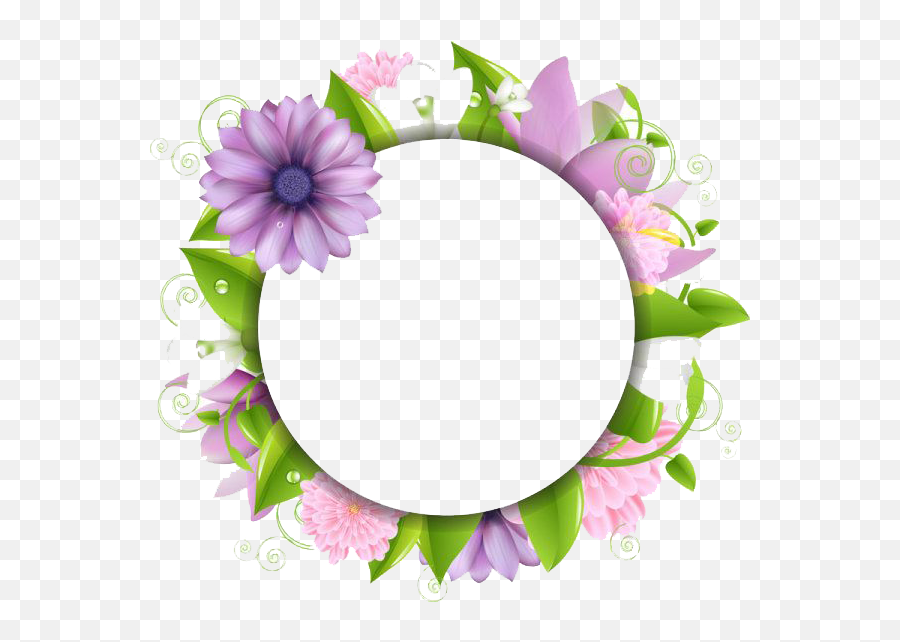 Flowers Borders Png All - Flower Page Design Border,Flower Border Png