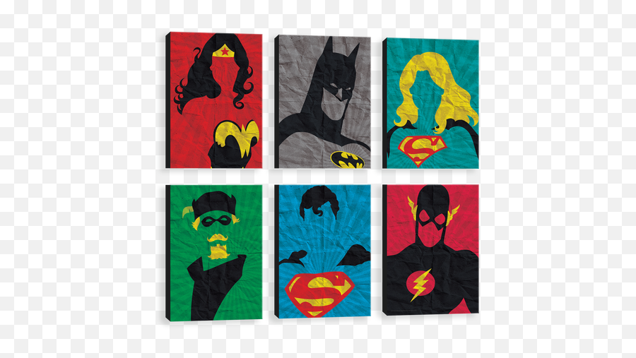 Silhouette Heroes Dc Multipack - Illustration Png,Superhero Silhouette Png