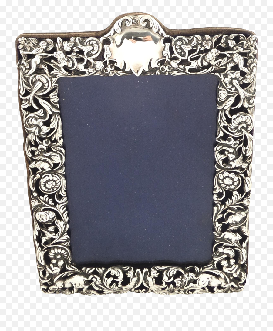Antique Victorian Sterling Silver Photo - Antique Silver Photo Frames Png,Silver Frame Png