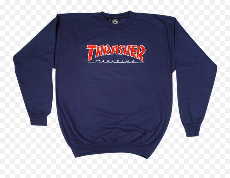 Thrasher Skate Mag Logo Outlined Crewneck Sweatshirt Png