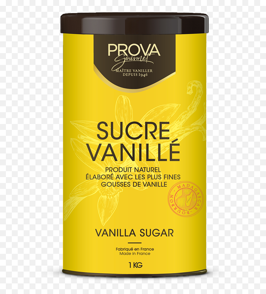 Sugar With Vanilla Prova Gourmet Maître Vaniller Depuis 1946 - Caffeinated Drink Png,Vanilla Extract Png