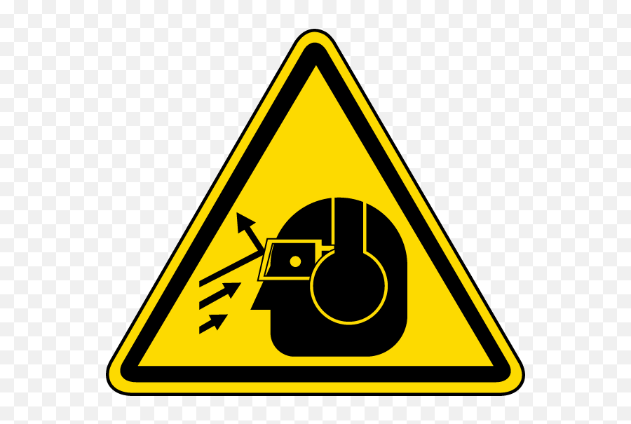 Download Flying Debris Loud Noise Warning Label - Hand Flying Debris Warning Sign Png,Debris Png