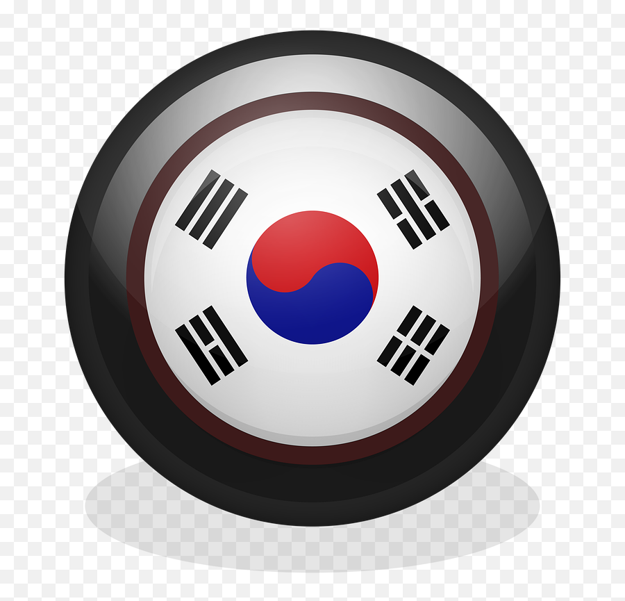 Flag Korean Glossy - Circle Png,Glass Reflection Png