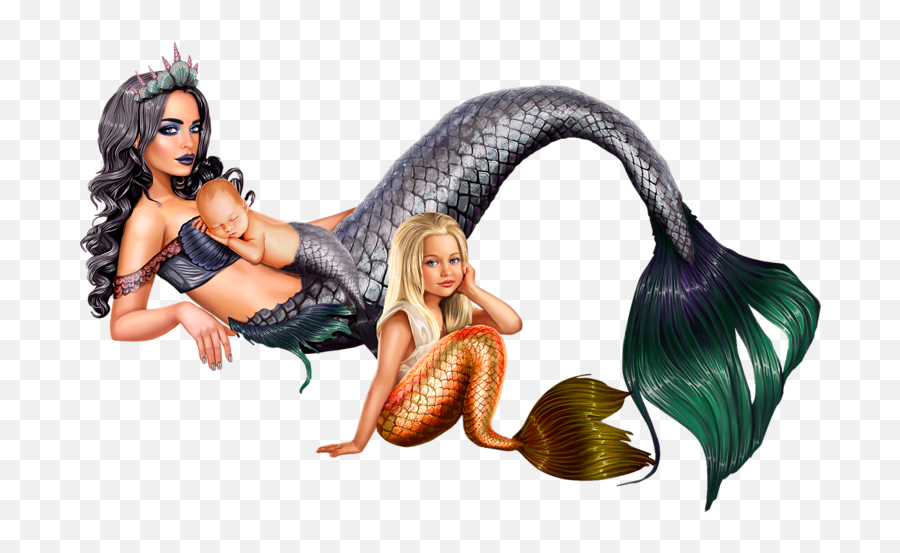 Mermaid Mom Png Official Psds - Tube Sirene,Mermaid Png