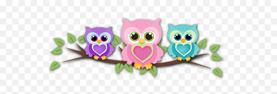 Cute Cartoon Owl Wallpaper - Girly Owls 602x227 Png Cute Pink Owl Png,Owls Png
