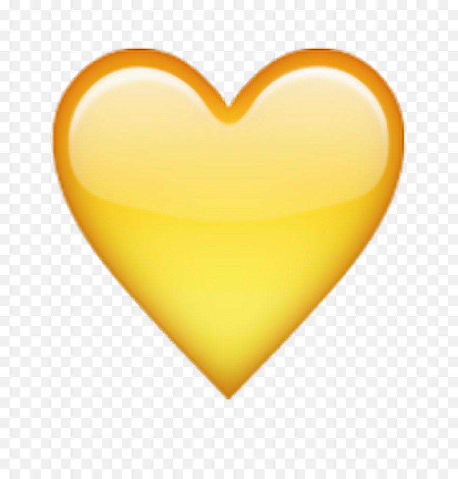 Library Of Yellow Heart Black And White Png Files - Yellow Heart Emoji Png,Emoji Hearts Transparent