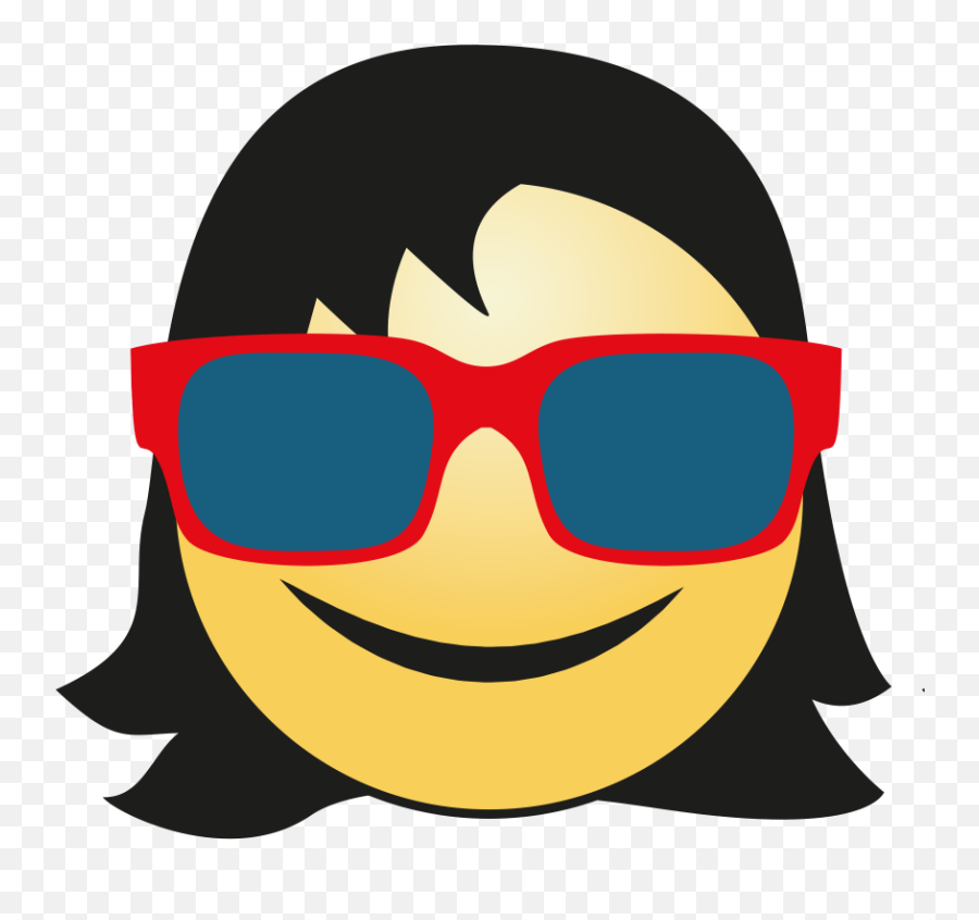 Hair Girl Emoji Png Transparent Picture Mart - Emoticon Girl Png Transparent,Glasses Emoji Png