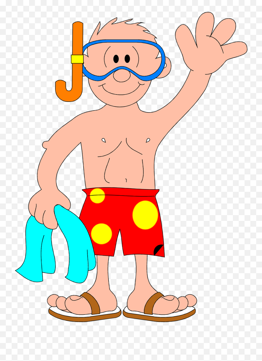 Swimming Clipart Png - Swimming Clipart Snorkeler Man In A Cartoon Man In Swimmers,Swimming Clipart Png