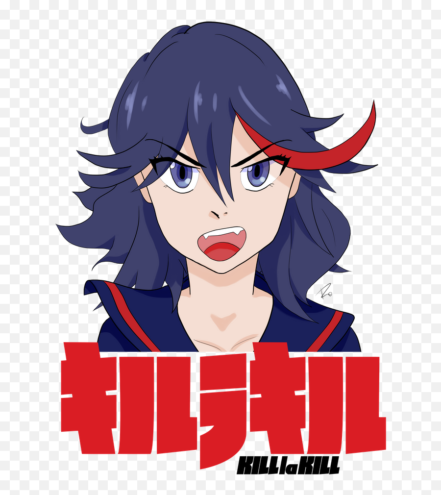 Ryuko Matoi Kill La Fanart Sticker By Robepate - White Transparent Png Kill La Kill Logo Png,Ryuko Matoi Png