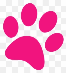 Pink Paw Print Png 4 Image - Pink Paw Print Clip Art,Paw Print Logo