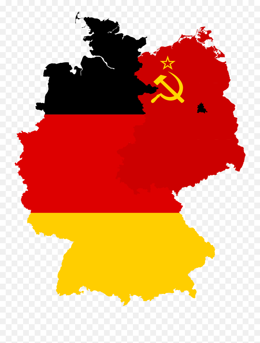 Flag Map Of West Soviet - Germany Map And Flag Png,Soviet Flag Png