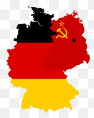 Flag Map Of West Soviet - Germany And png
