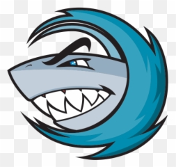 Printed Vinyl Shark Wave Surfer Stickers Factory - Logo Cartoon png