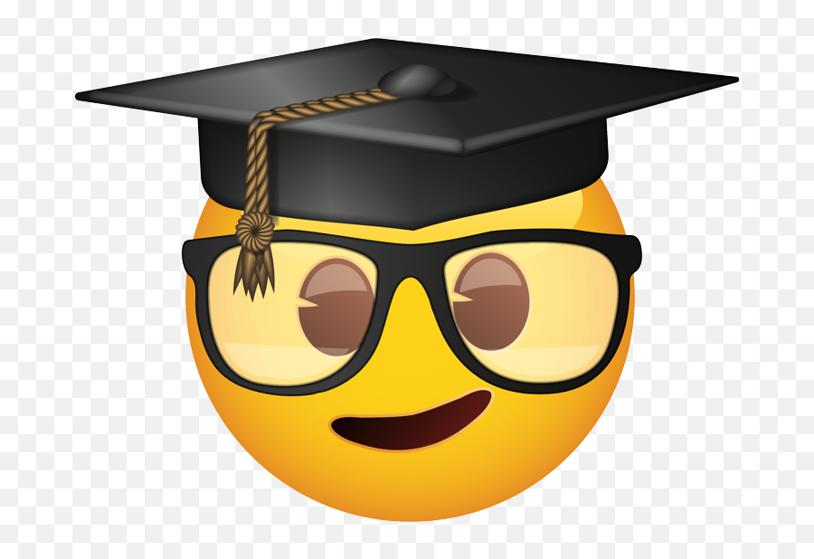 Emoji - Transparent Graduation Emoji Png,Nerd Emoji Png