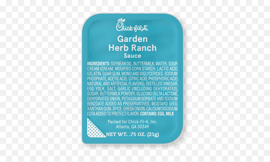 Dipping Sauces And Salad Dressings - Horizontal Png,Chick Fil A Logo Transparent