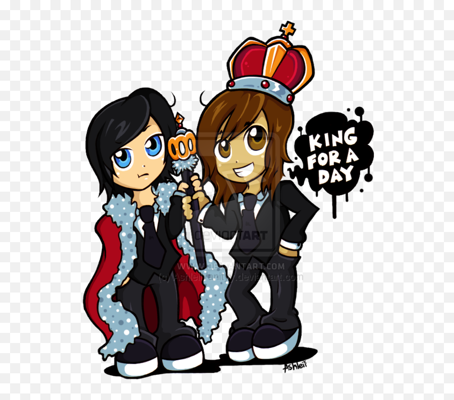 Kellin Quinn And Vic Fuentes Art All Rights To Rightful - Vic Fuentes And Kellin Quinn Cartoon Png,Pierce The Veil Logo