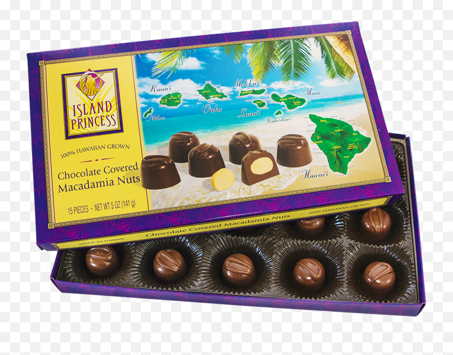 Island Princess Hawaiian Chocolate Covered Macadamia Nuts - Chocolate Truffle Png,Hawaiian Islands Png