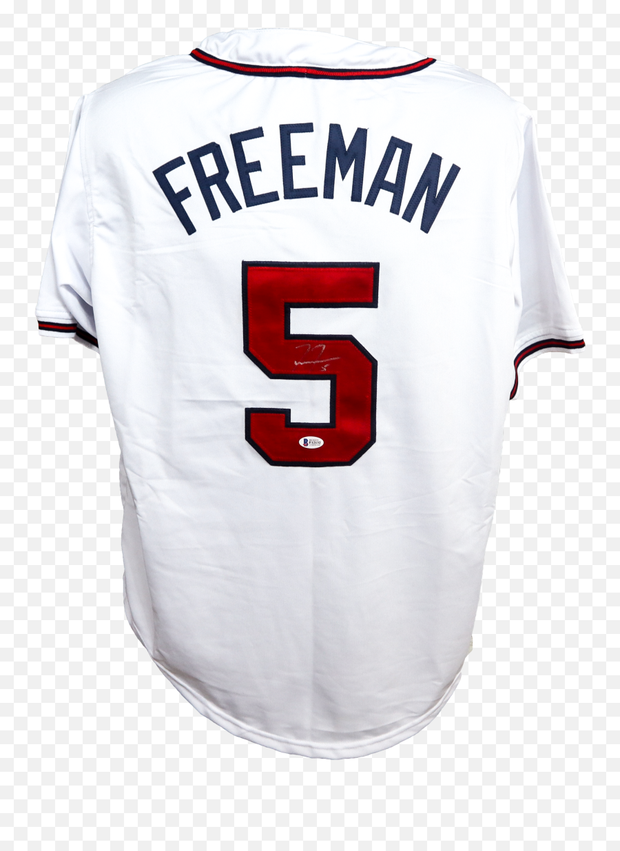 Freddie Freeman Atlanta Braves Signed Custom Jersey Bas Coa - Short Sleeve Png,Atlanta Braves Png
