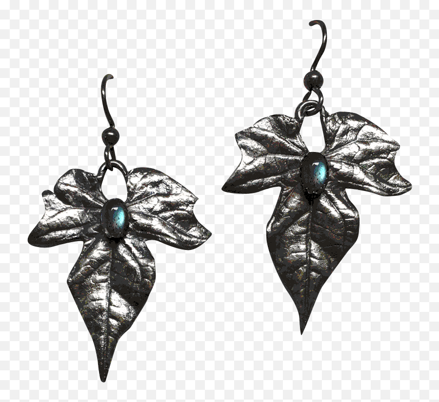 Wild Ivy Leaf And Labradorite Earrings U2013 Chase Scout Jewelry - Solid Png,Ivy Leaf Png