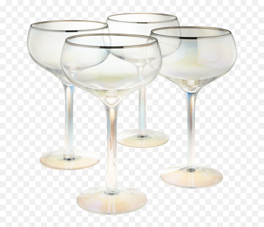 Set Of 4 Aragon Iridescent Champagne Glasses By Shiraleah - Champagne Glass Png,Champagne Emoji Png