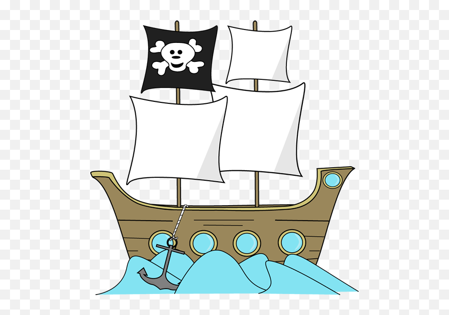 Pirate Ship Crafts Pirates - Anchor And Ship Clipart Png,Pirate Ship Transparent Background