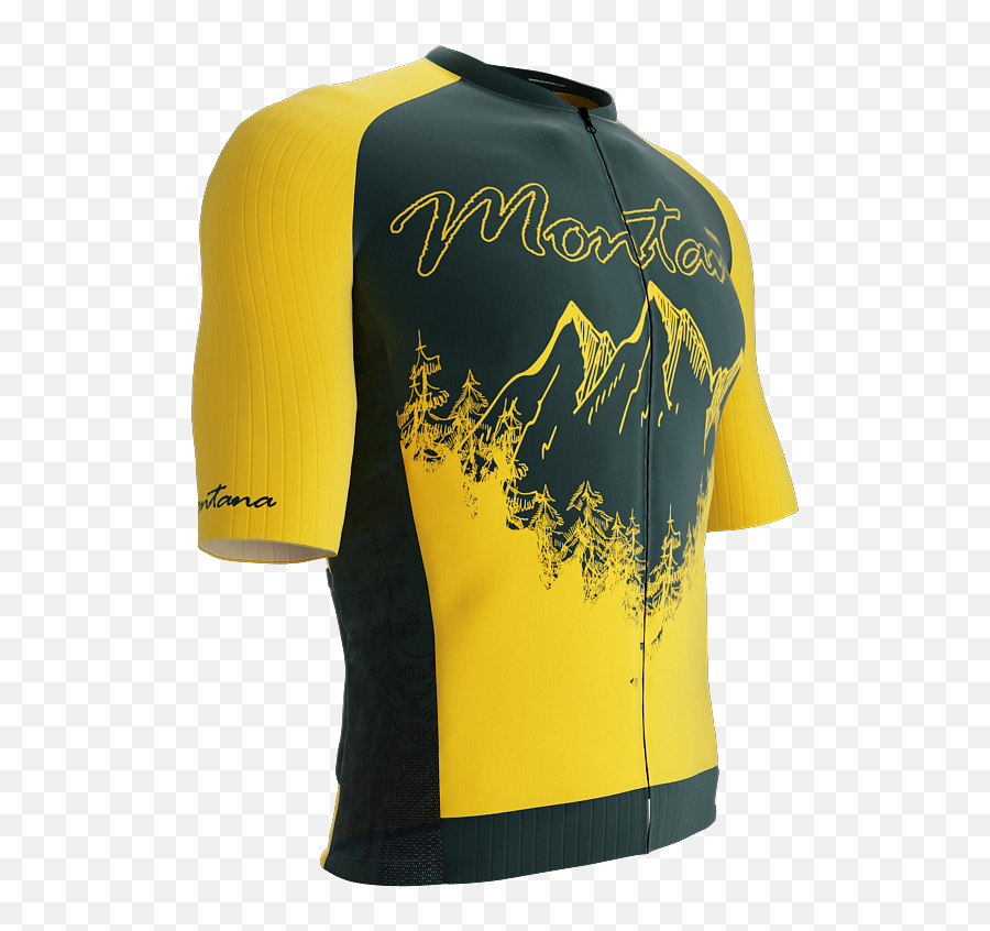 Scudopro Pro - Elite Short Sleeve Cycling Jersey Montana Usa State Icon Landmark Symbol Identity Men And Women Short Sleeve Png,State Of Montana Highway Icon