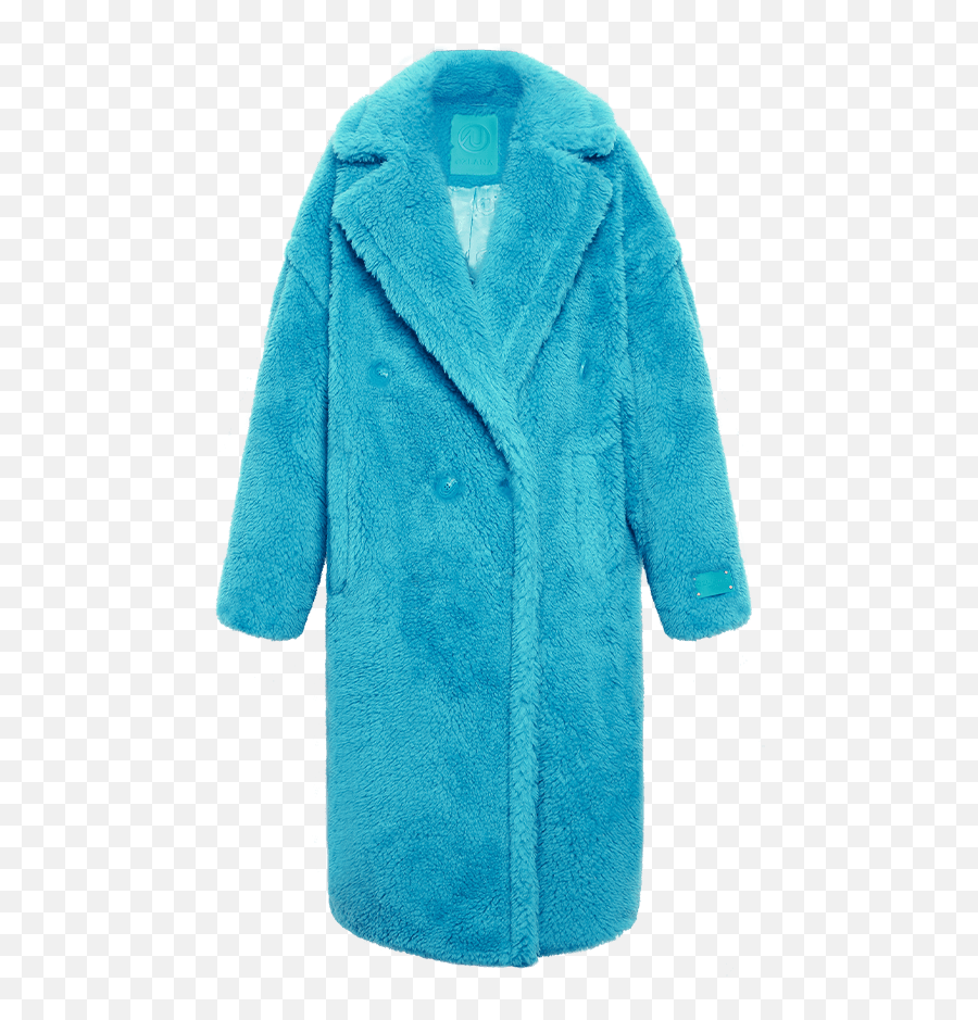 Icon Teddy Coat Aqua Blue - Long Sleeve Png,Coat Icon