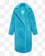 Icon Teddy Coat Aqua Blue - Long Sleeve png
