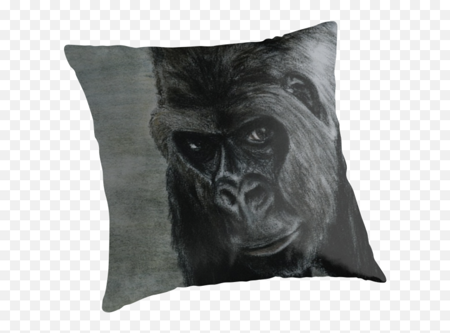 Gorilla Cushion Throw Pillows Snout - Gorilla Png Download Cushion,Gorilla Transparent