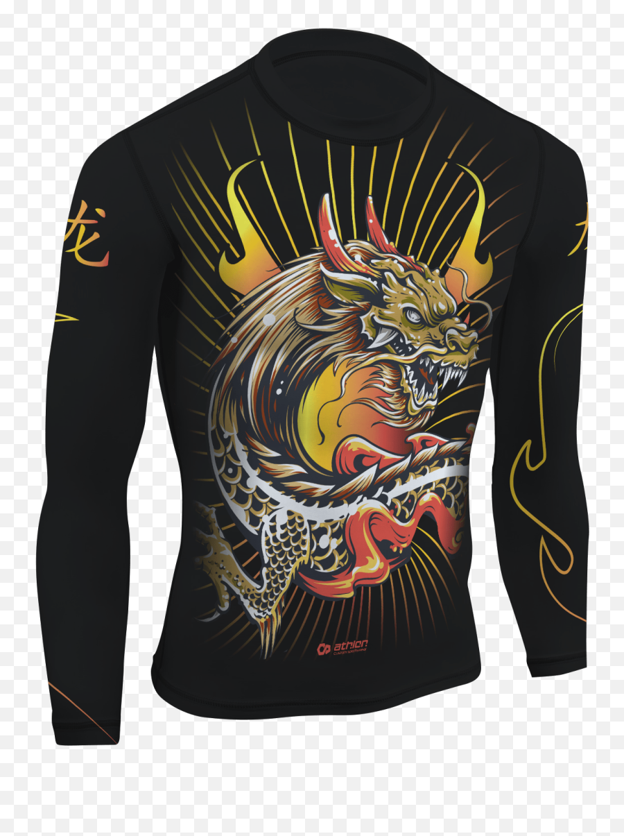 Athlon Chinese Dragon - Long Sleeved Rash Guard Png,Chinese Dragon Transparent