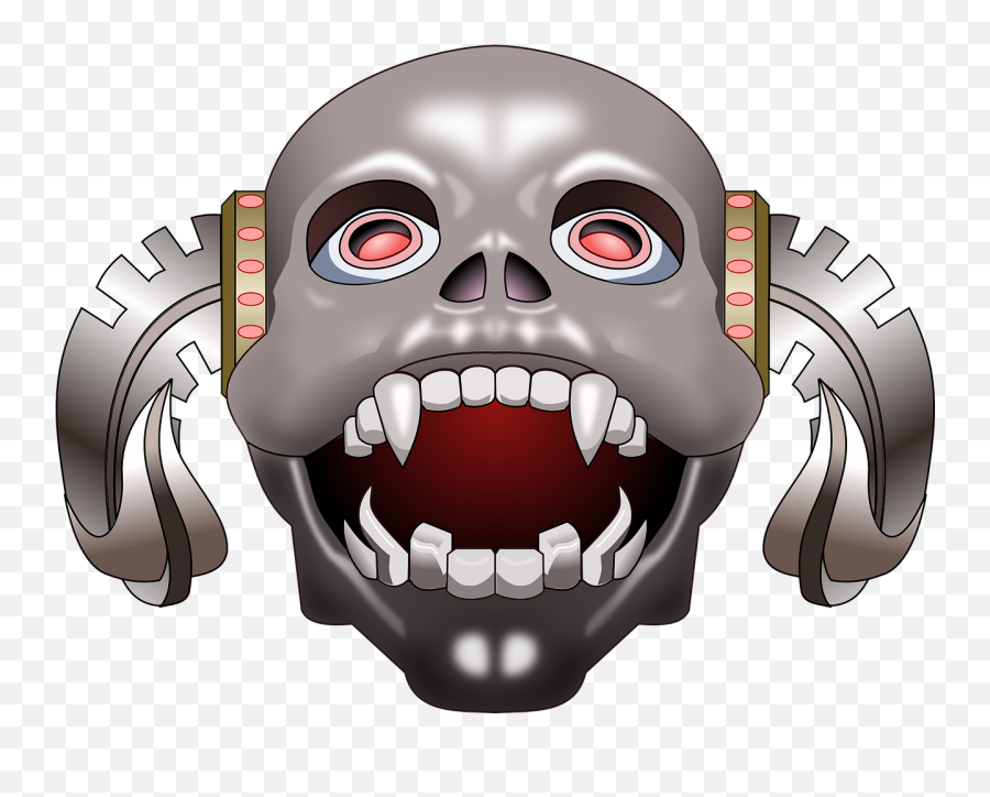 Skull Horns Teeth - Free Vector Graphic On Pixabay Portable Network Graphics Png,Skeleton Icon Tumblr