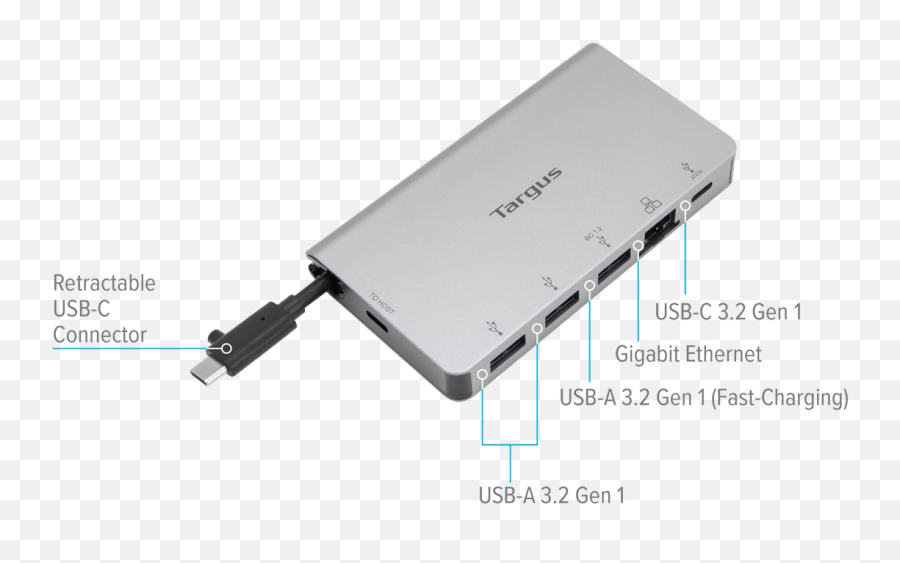 Targus Aca951 Usb - C Multiport Hub With Ethernet Adapter And Targus Png,Usb Icon Disappears Windows 10