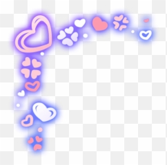 Heart Love Frame Neon Lightpainting Luminous Colorful - Love Frame Neon Png