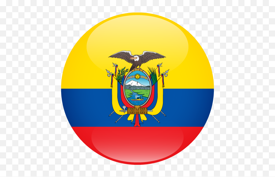 Vector Country Flag Of Ecuador - Sphere Vector World Flags Flag Of Ecuador Png,Country Icon
