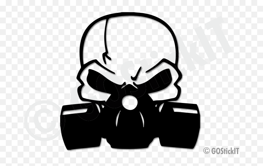 Decals Stickers Vinyl Car Gas Mask - Skull Gas Mask Png,Gas Mask Icon