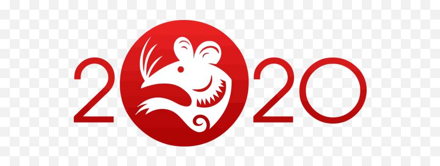 Logo Sticker For Happy New Year 2020 - 2020 Red Png,New Year Logo Images