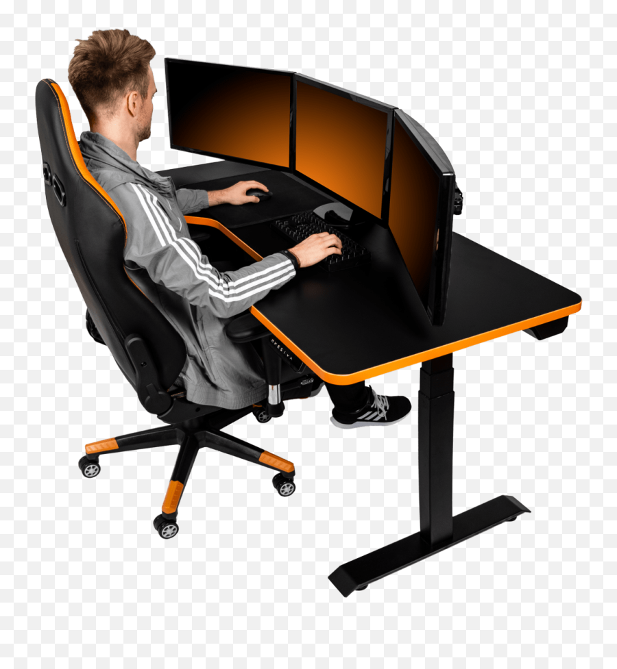 Pc Gaming Desk - The Leetdesk Heightadjustable Customizable Gamer Schreibtisch Png,How To Show The Flashbang Icon In Csgo