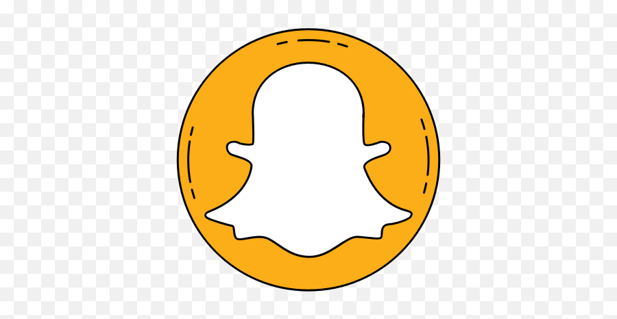 Communication Logo Media Orange Snapchat Social Icon - Orange Snapchat Logo Png,Snap Chat Logo