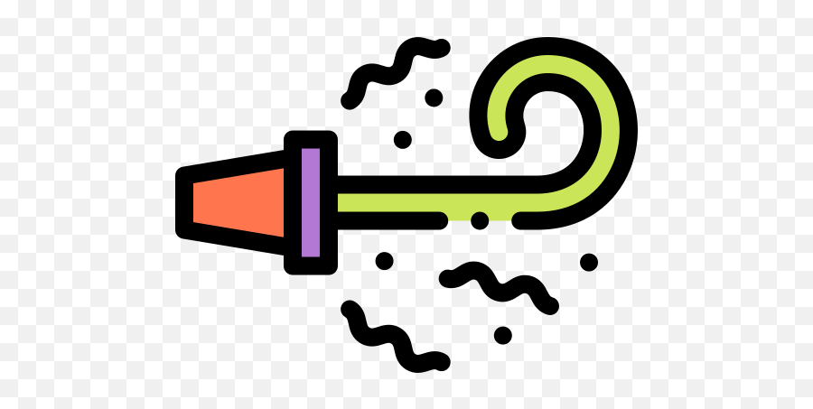 Party Blower Icon From Parade Pack Style - Lineal Color Png,Parade Icon