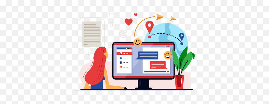 Best Premium Social Media Addiction Illustration Download In Png Online Icon