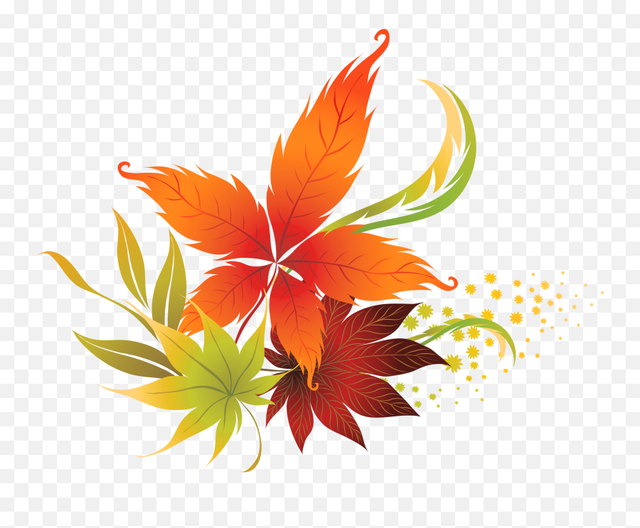 Fall Flower Png Transparent - Transparent Background Fall Leaves Clipart,Decor Png